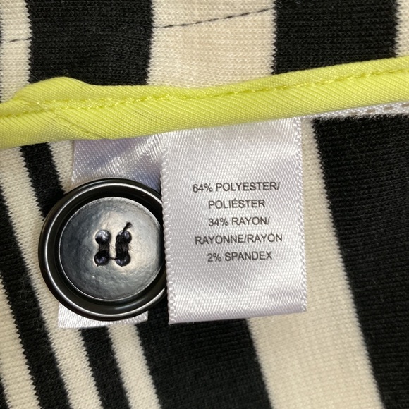 Loft Striped Scuba Brazer ๐ Black White & Lime - Picture 14 of 14